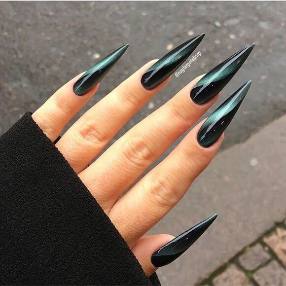 2/$15! Full Coverage Extra Long Pointed Stiletto Neutral Tone Fake Nails - Picture 1 of 7